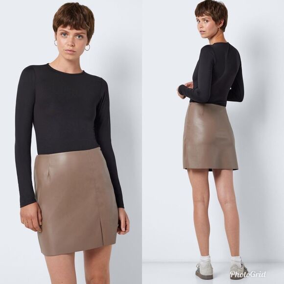 Revolve Noisy May Vegan Leather Clara Penny Mini Skirt - Picture 2 of 9